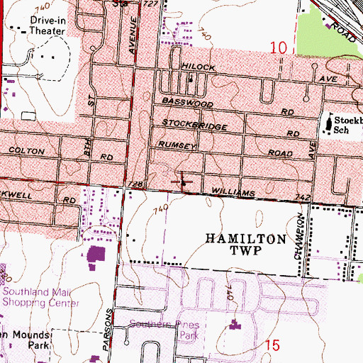 Topographic Map of New Beginning Assembly of God Church, OH