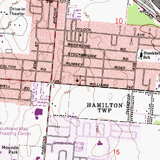 Topographic Map of New Beginnings Christian School, OH