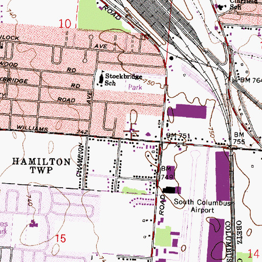 Topographic Map of Williams Road Freewill Baptist Church, OH