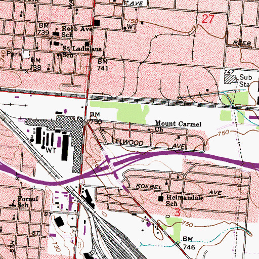 Topographic Map of Holy Missionary Baptist Church, OH