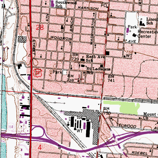 Topographic Map of Reeb-Hosack Baptist Church, OH