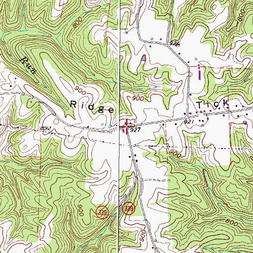 Topographic Map of Tick Ridge, OH