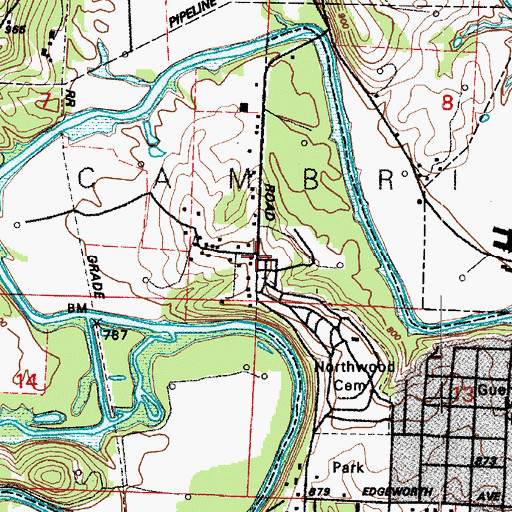 Topographic Map of Black, OH