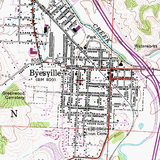 Topographic Map of Holy Trinity Catholic Church, OH