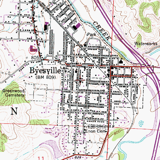 Topographic Map of Holy Trinity School, OH