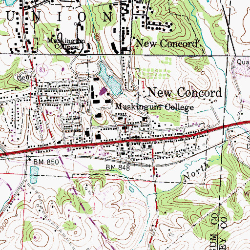 Topographic Map of College Drive Presbyterian Church, OH