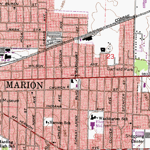 Topographic Map of Forest Lawn Presbyterian Church, OH