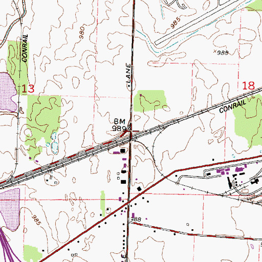 Topographic Map of Logan (historical), OH