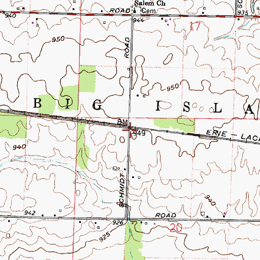 Topographic Map of Morans Switch (historical), OH