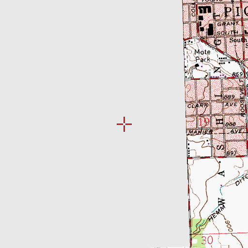 Topographic Map of Linden Avenue Church of God, OH