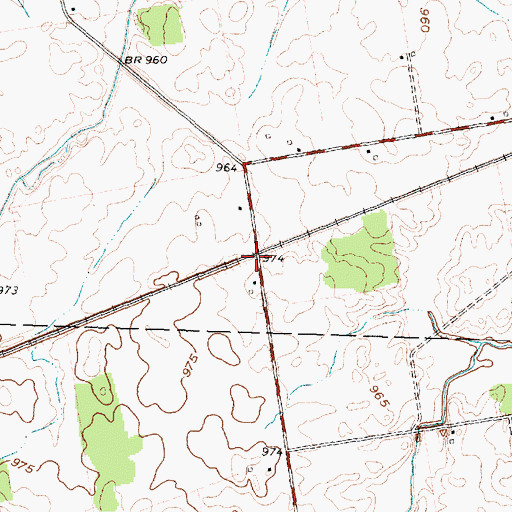 Topographic Map of Marshs (historical), OH