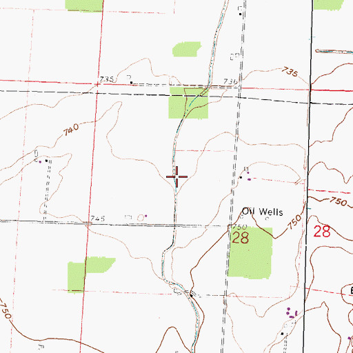 Topographic Map of Lynch Ditch, OH