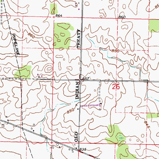 Topographic Map of Saint Nicholas (historical), OH