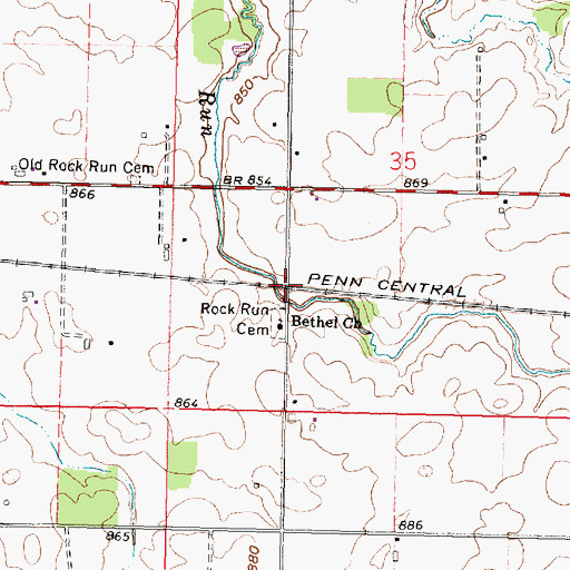 Topographic Map of Douglass (historical), OH