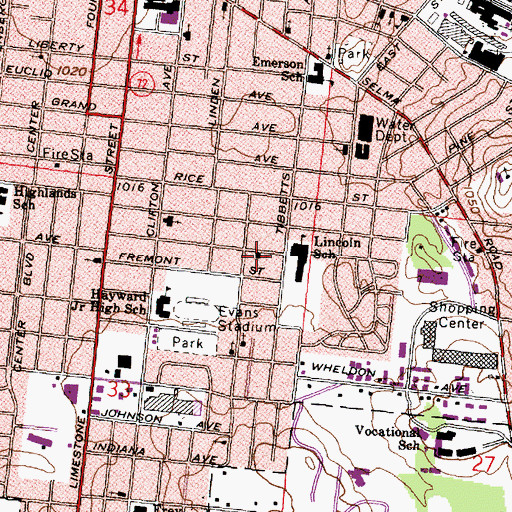 Topographic Map of Church of God, OH