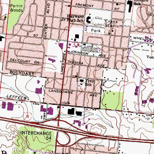 Topographic Map of Elbethel Temple, OH