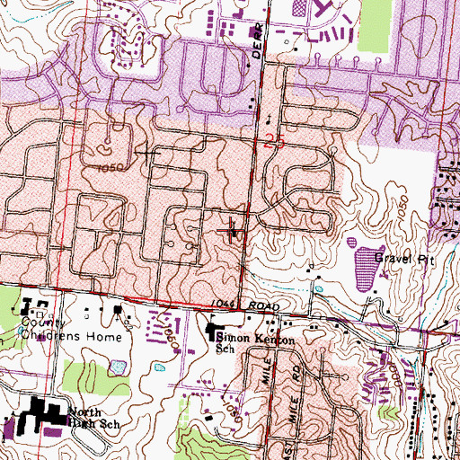 Topographic Map of Northside Baptist Church, OH