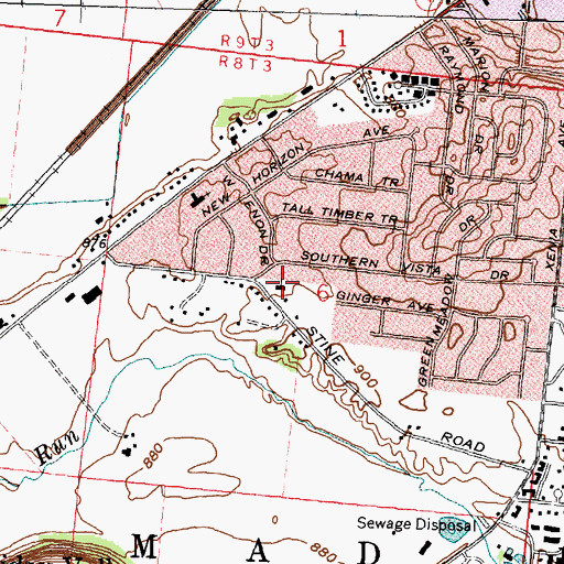 Topographic Map of Saint Andrew Lutheran Church, OH