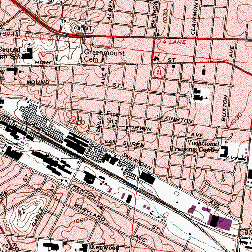Topographic Map of Trinity Missionary Church, OH
