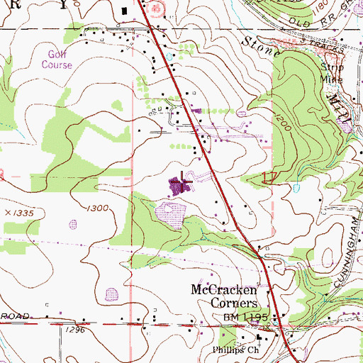 Topographic Map of Kent State University Salem Branch, OH