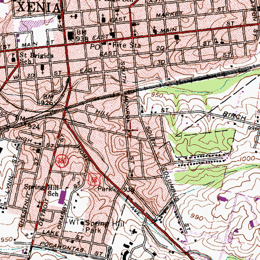 Topographic Map of Grace Community Church, OH
