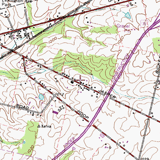 Topographic Map of Xenia Christ Temple, OH