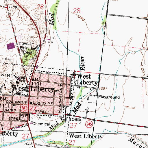 Topographic Map of Grace Chapel Church, OH