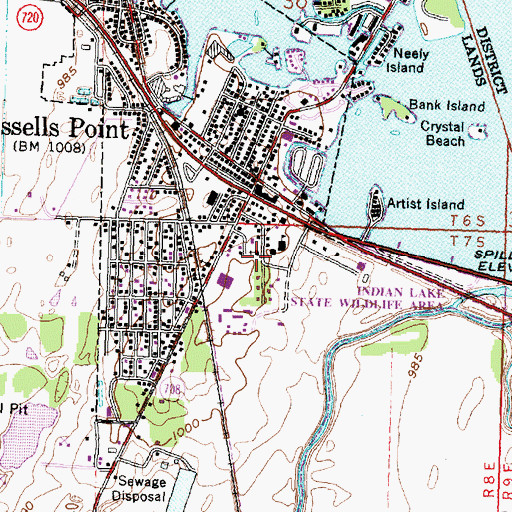 Topographic Map of Saint Marys of the Woods Catholic Church, OH