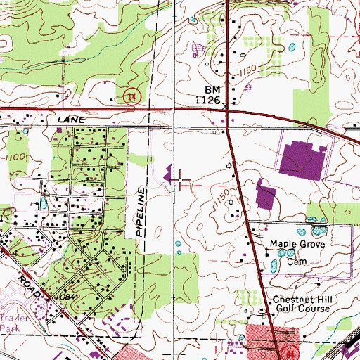 Topographic Map of University Hospitals Portage Medical Center, OH