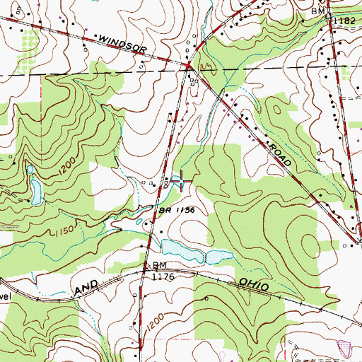 Topographic Map of Lake Aquilla, OH