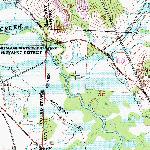 Topographic Map of Beggar Run, OH