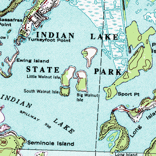 Topographic Map of Big Walnut Isle, OH