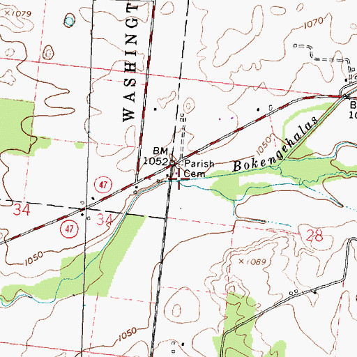 Topographic Map of Blue Jacket Creek, OH