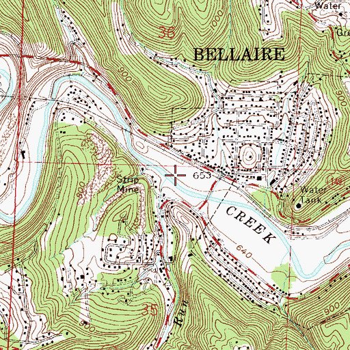Topographic Map of Brooks Run, OH