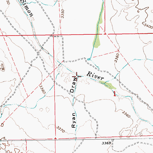 Topographic Map of Ryan Draw, AZ