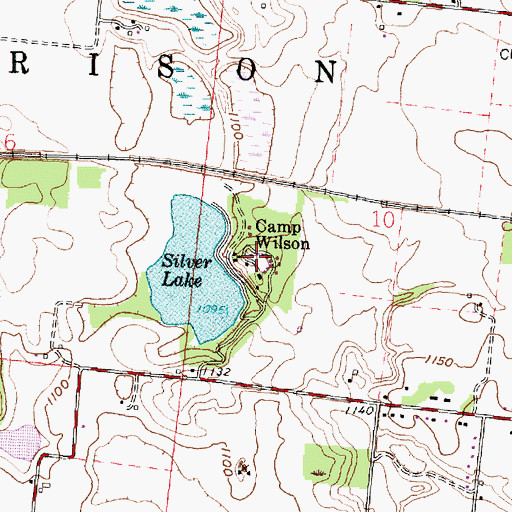 Topographic Map of Camp Wilson, OH