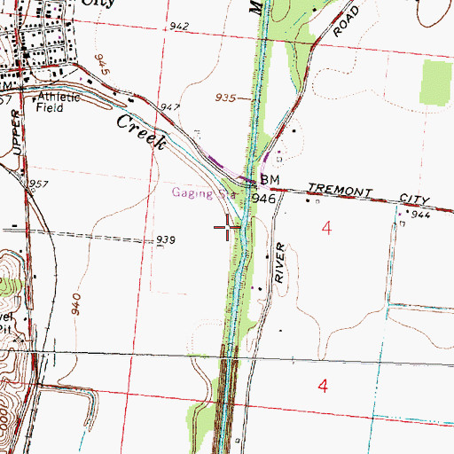 Topographic Map of Chapman Creek, OH