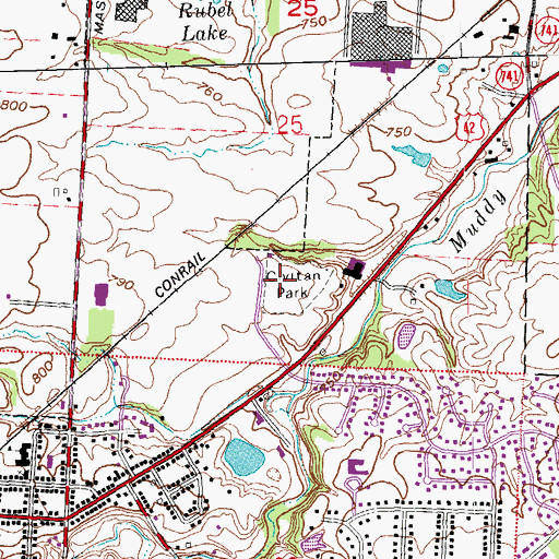 Topographic Map of Ciutan Park, OH