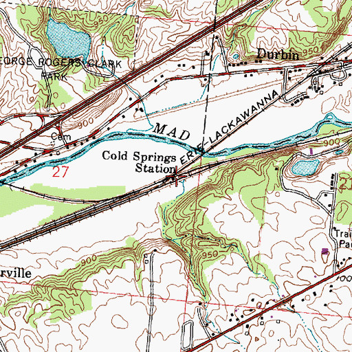 Topographic Map of Cold Springs Station, OH