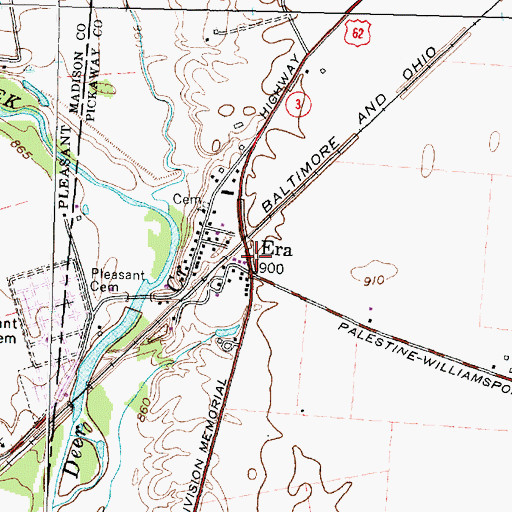 Topographic Map of Era, OH