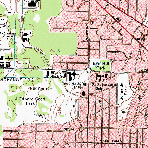 Topographic Map of Litchfield Middle School, OH