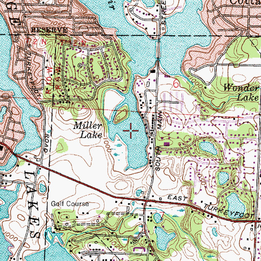 Topographic Map of Miller Lake, OH