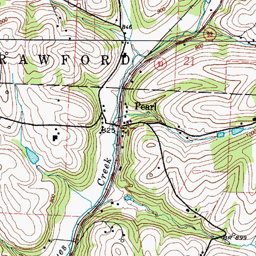 Topographic Map of Pearl, OH