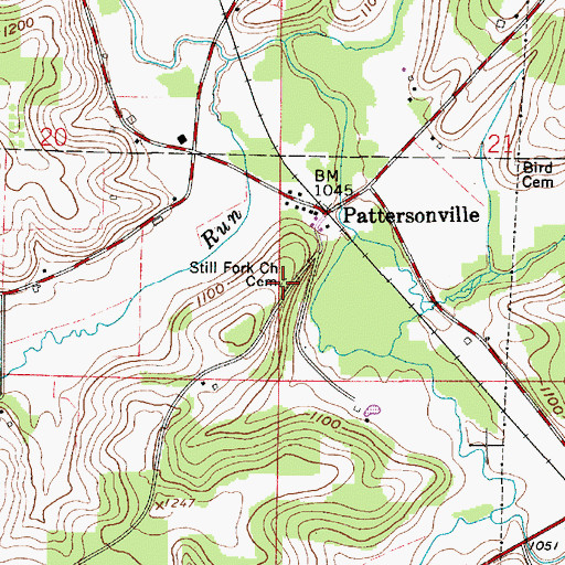Topographic Map of Still Fork Church Cemetery, OH