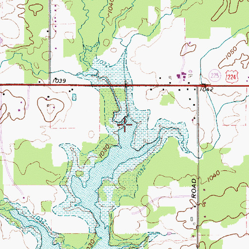 Topographic Map of Willow Creek, OH