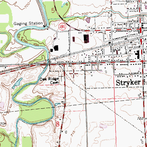 Topographic Map of Promised Land Subdivision, OH