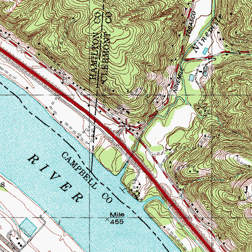 Topographic Map of Home (historical), OH