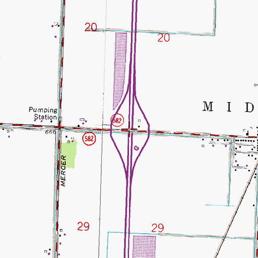 Topographic Map of Interchange 187, OH