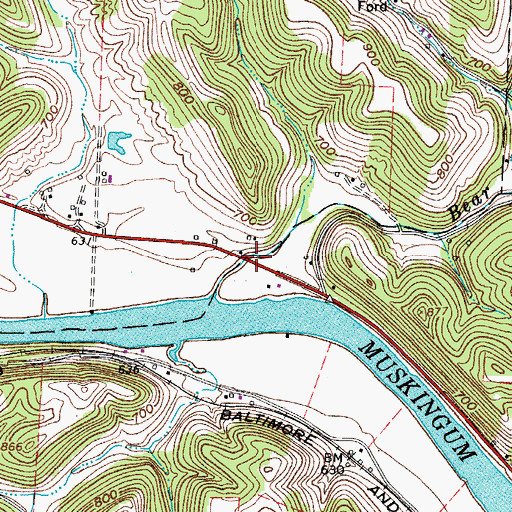 Topographic Map of Buells (historical), OH
