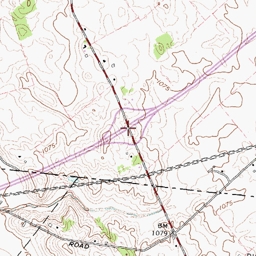 Topographic Map of Interchange 58, OH